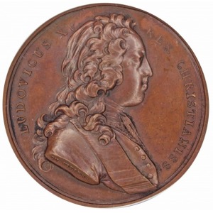 Ludwik XV medal 1725 ślub z Marią Leszczyńską