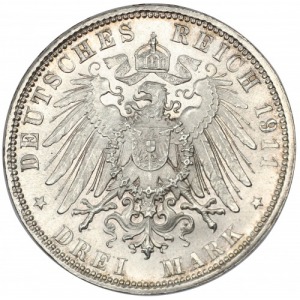Bawaria Regent Luitpold 3 marki 1911