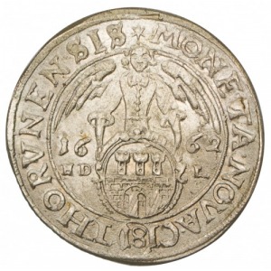 John II Casimir ort (1/4 thaler) 1662 Toruń (Thorn)