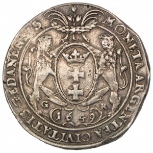 John II Casimir thaler 1649 Gdańsk (Danzig)