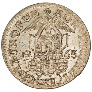 Augustus III 6 groats 1763 Toruń (Thorn)