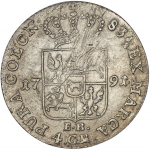 Stanisław Augustus Poniatowski 1 złoty 1791 EB