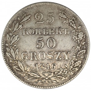 Zabór Rosyjski 50 groszy/ 25 kopiejek 1846