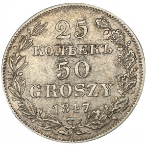 Zabór Rosyjski 50 groszy/ 25 kopiejek 1847