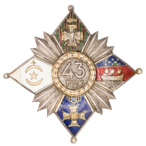 Odznaka 43 Pułku Strzelców Legionów Bajończyków