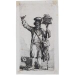 Jan Piotr Norblin de la Gourdaine 3 engravings on one card