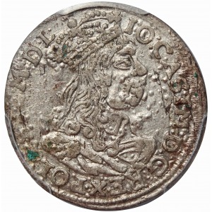 John II Casimir 3 grosze 1663 AT PCGS AU58