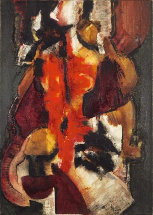 Bożena BURZYM-CHAWIŃSKA (ur. 1954), Kompozycja abstrakcyjna, 1973