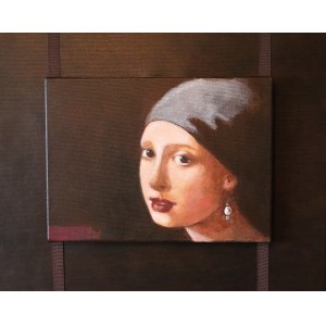 Urszula Religa Parfianowicz, Fantazja z perłą - naśladowanie Vermeer'a , 2019