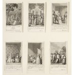 Daniel CHODOWIECKI, 12 ILUSTRACJI DO NIEMIECKIEGO WYDANIA CAMILLI FRANCES BURNEY D'ARBLAY, 1786