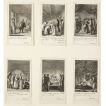 Daniel CHODOWIECKI, 12 ILUSTRACJI DO NIEMIECKIEGO WYDANIA CAMILLI FRANCES BURNEY D'ARBLAY, 1786