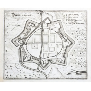 DĄBIE (obecnie Szczecin Dąbie), Plan miasta, ryt. Matthäus Merian, pochodzi z: Zeiler, Martin, Topographia Electoratus Brandenburgi ...