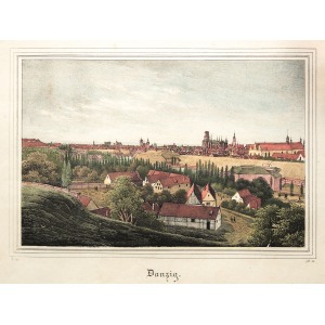 GDAŃSK, Widok miasta, anonim, pochodzi z: Borussia, Museum für Preussische Vaterlandskunde, Drezno 1838-184 ...