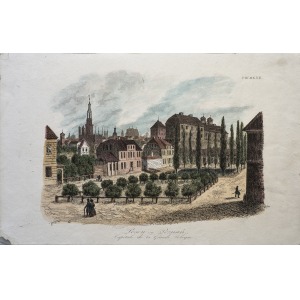 POZNAŃ, Fragment miasta, pochodzi z: Chodźko, Leonard, La Pologne historique..., Paryż 1835-1836; stal. ko ...