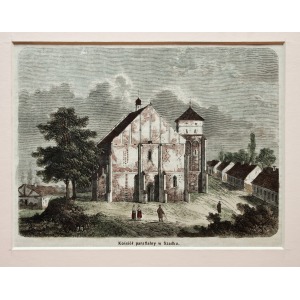 SZADEK, Kościół św. Idziego, anonim, pochodzi z: Tygodnik Ilustrowany, 1869; drzew. szt. kolor., st. bdb ...