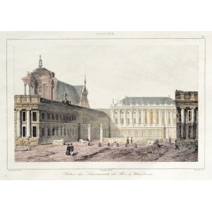 WARSZAWA, Pałac Namiestnikowski, rys. Auguste Alexandre Guillaumot, ryt. Hyacinthe Traversier, pod kierunkiem ...