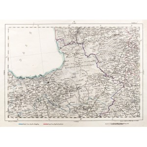 LABIAWA (ros. Полесск), Mapa części prowincji Prusy Wschodnie – okolice Labiawy; rys. F. Handtke, H. Weber, H. Müller,  ...