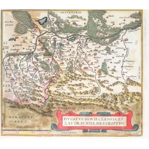 OŚWIĘCIM, ZATOR, Mapa Księstwa Oświęcimsko-Zatorskiego (pierwotnie na wspólnym arkuszu z mapami Pomorza i Liwonii ...