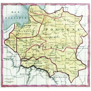 POLSKA, Mapa ziem polskich, ryt. Delsol, pod kierunkiem Augustina François Lemaitre'a, pochodzi z: Forster, ...
