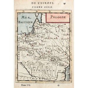 POLSKA, LITWA, Mapa Polski i Litwy autorstwa A.M. Malleta, pochodzi z: Description de L'Univers, Frankfurt 1719; na ...