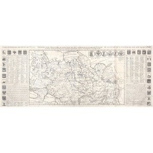 ROSJA (ros. Россия), Mapa Rosji i części Chin autorstwa Henri Abrahama Chatelaina, Amsterdam, ok. 1720; po obu stronach ...