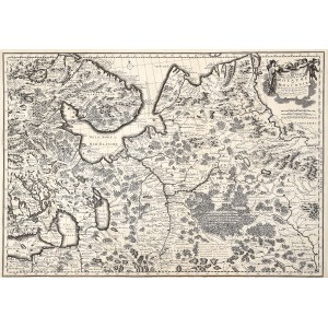 ROSJA (ros. Россия), Zestaw 2 map północnej i południowej Rosji, wyd. Nicolaas Visscher, Amsterdam, ok. 1700: 1) Rosja ...