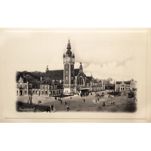 GDAŃSK, Dworzec Gdańsk Główny, pochodzi z teczki: Danzig, wyd. John & Rosenberg, Gdańsk, ok. 1915; świa ...