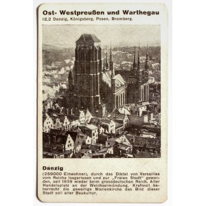 GDAŃSK, Widok Bazyliki konkatedralnej Wniebowzięcia NMP z lotu ptaka, anonim, ok. 1900; poniżej krótki op ...