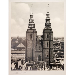 WROCŁAW, Kościół św. Marii Magdaleny; anonim, ok. 1925; fot. cz.-b., w górnej części podklejona sztywn ...