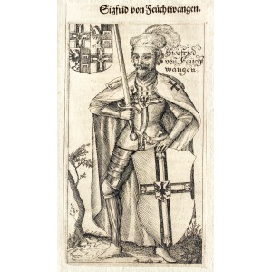 SIEGFRIED VON FEUCHTWANGEN (zm. 1311), Wielki mistrz krzyżacki w latach 1303-1311; portret sylwetkowy, pochodzi z: Hartknoch, Krzysztof, A ...