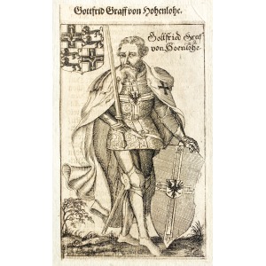 GOTTFRIED VON HOHENLOHE (1265-1310), Wielki mistrz krzyżacki w latach 1297-1303; portret sylwetkowy, pochodzi z: Hartknoch, Krzysztof, A ...