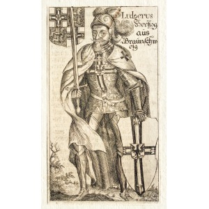 LUTHER VON BRAUNSCHWEIG (1275-1335), Wielki mistrz krzyżacki w latach 1331-1335; portret sylwetkowy, pochodzi z: Hartknoch, Krzysztof, A ...