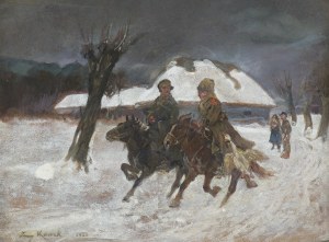 Kossak Jerzy, BOLSZEWICY KRADNĄCY GĘŚ, 1923