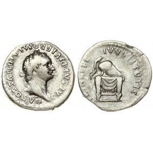 Roman Empire 1 Denarius (80-81) Domitianus 81 - 96 . Rome. Obverse: CAESAR DIVI F DOMITIANVS COS VII...