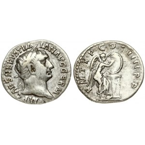 Roman Empire 1 Denarius (101-102) Traianus 98-117. Rome. Obverse: IMP CAES NERVA TRAIAN AVG GERM; laureate head right...