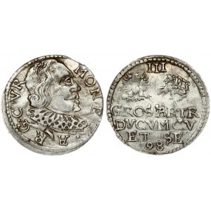Latvia Courland 3 Groszy 1598 Mitau. Wilhelm Kettler(1587-1616). Obverse: Bust facing right surrounded by legend...