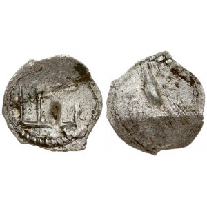 Lithuania 1 Penny undated(1413-1430) Vilnius. Vytautas(1392-1430). Obverse: Columns. Reverse: With Sperhead. Silver 0...