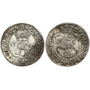 Lithuania 3 Groszy 1563 Vilnius. Sigismund II Augustus (1545-1572) - Lithuanian coins Vilnius; variety Knight in shield...