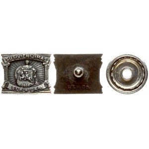 Lithuania Badge (1886/1929) Unification SLA+LAA. Brass. Weight approx: 2.62g. Diameter: 11x14 mm