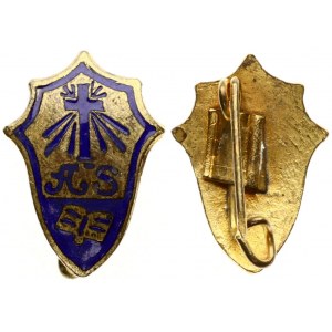 Lithuania Badge (1930) for the Angel Guardian Childrens Union. Bronze. Enamel. Weight approx: 1.49g. Diameter...