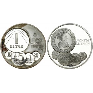 Lithuania Medal (1993) of the Lithuanian Mint. Obverse: Lithuanian Mint 1993. Reverse: MONETAE LITVAVIE. Silver...