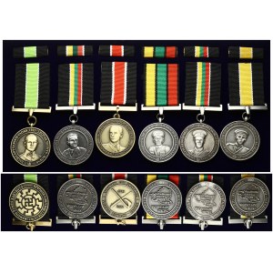 Lithuania Medals (2010) with Lithuanian Partisans Forest Brothers. 6 pcs in Original Case. Brass. Weight approx: 198g...