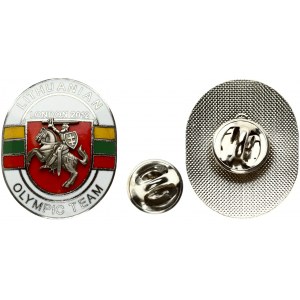 Lithuania Badge (2012) Olimpic team member London. Brass. Enamel.  Weight approx: 6.51g. Diameter: 30x23 mm...