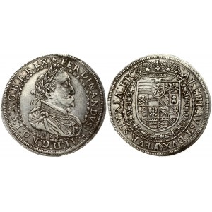 Austria 1 Thaler 1624 Graz. Ferdinand II (1619-1637). Obverse: Laureate bust with straight collar facing right...