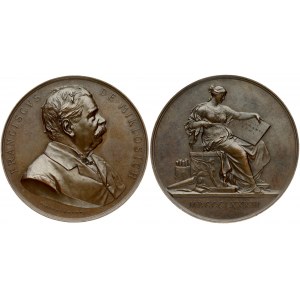 Austria Medal 1883 70th birthday of Franz Miklosich; by Tautenhayn. On the 70th birthday of Franz Miklosich (1813-1891)...