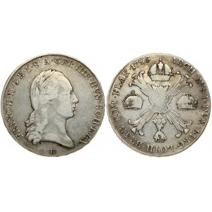 Austrian Netherlands 1 Thaler 1795H Franz II(1792-1835). Obverse: Laureate bust to right, mintmark below. Reverse...