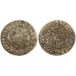 Germany Prussia 1 Groschen 1537 Albrecht (1525-1569). Obverse: Bust right in circle...