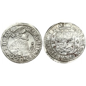 Germany Prussia 1 Ort 1624 Konigsberg. George Wilhem Elector of Brandenburg(1619-1640). Averse...