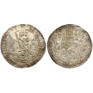 Germany Saxony 1 Thaler 1640 SD Johann George I.(1615-1656). Averse: Bust right with sword and helmet. Reverse...