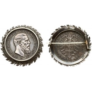 Germany Prussia Broche with coin (2 Mark) 1888. German States PRUSSIA 2 Mark 1888A Friedrich III(1888). Obverse...